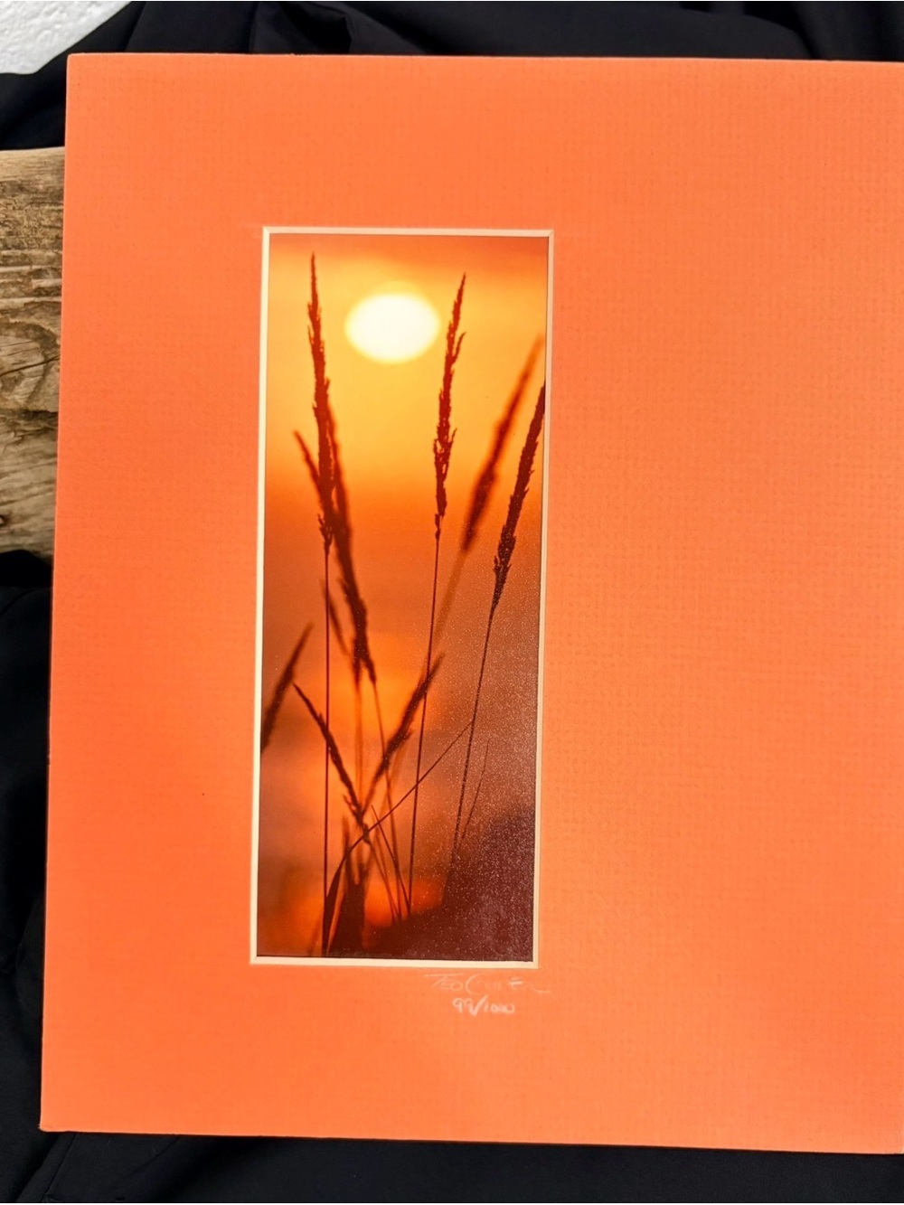 Ted Cooper signed and numbered 99/100 Orange Sunset Meadow Wall Art Print